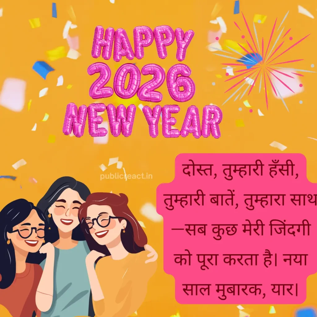 बेस्ट फ्रेंड्स के लिए नए साल की सबसे खास शुभकामनाएँ हिंदी में