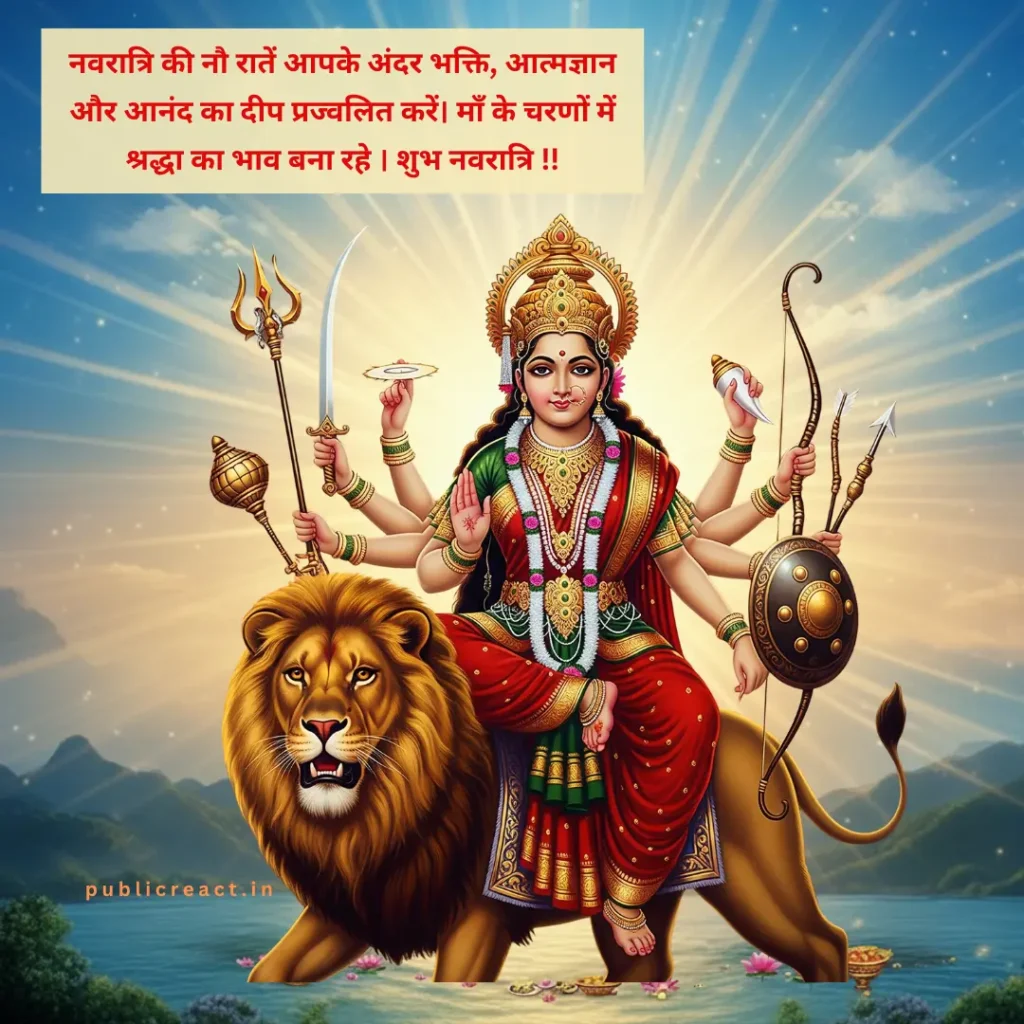 नवरात्रि की हार्दिक शुभकामनाएं पोस्टर