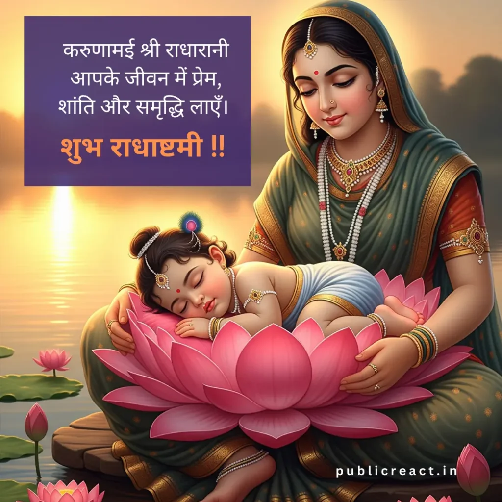 Radha Ashtami Wishes in  Hindi 