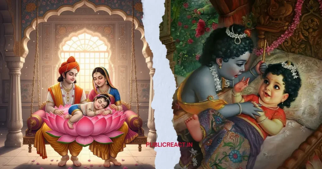 Shri Radha ji with parents