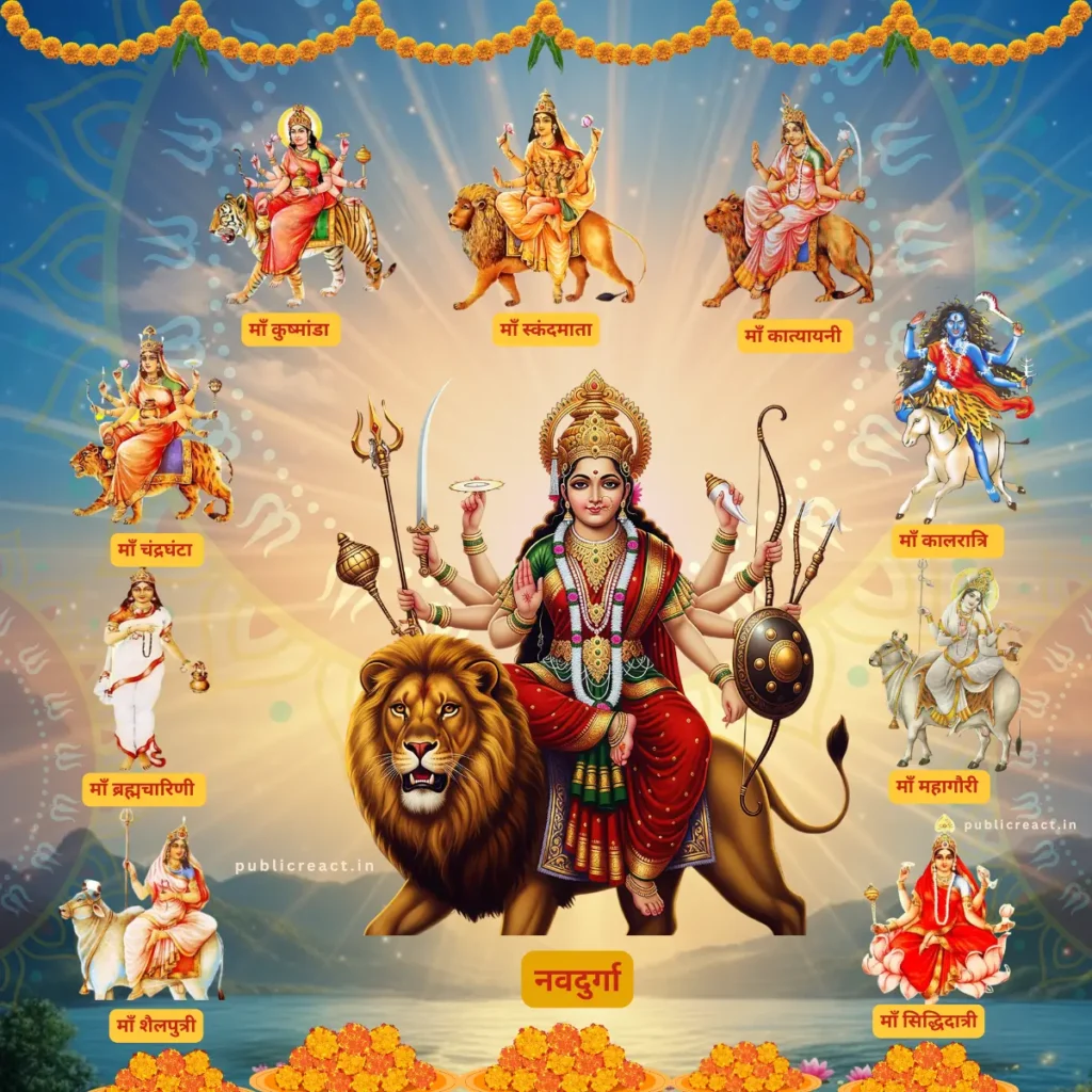 नवदुर्गा - माँ दुर्गा के नौ रूपों की जानकारी, फोटो