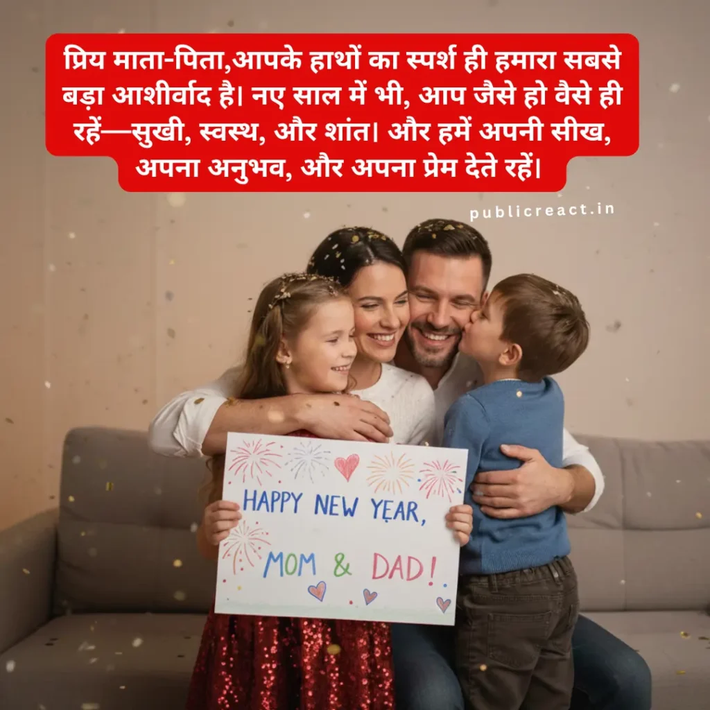 Best New Year Wishes for Parents in Hindi Text