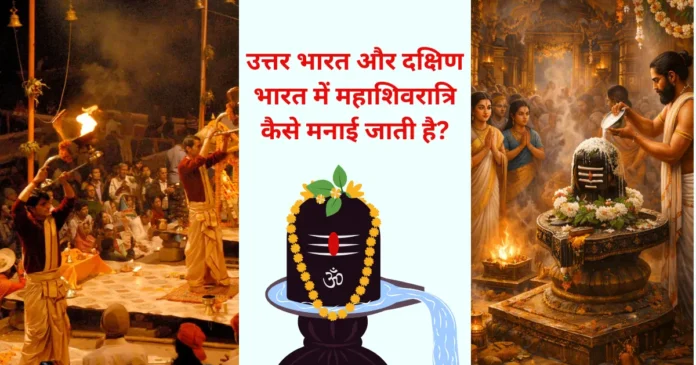 उत्तर भारत और दक्षिण भारत में महाशिवरात्रि कैसे मनाई जाती है?