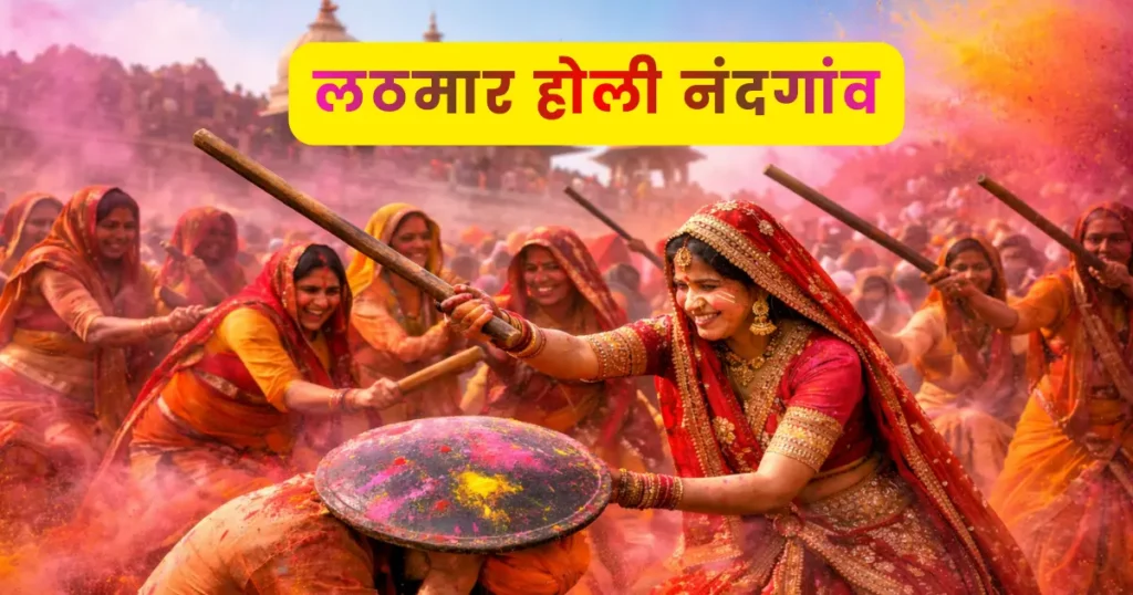 Braj Holi Festival - ब्रज होली 2026 की तारीखें घोषित! जानिए कब है लट्ठमार, फूलों की होली और हुरंगा 2 लट्ठमार होली नंदगाव